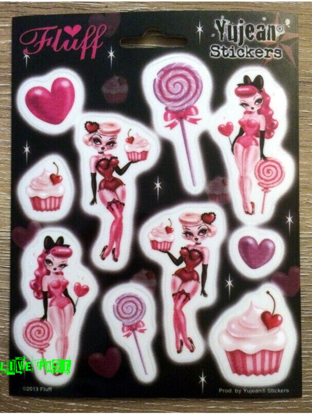 SUGAR DOLLS VINTAGE GIRL DECAL STICKER SET BY FLUFF 1950s mid century art deco